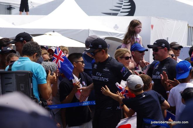 Day 2 – Emirates Team New Zealand participating in Endeavour Day - Louis Vuitton America's Cup ©  Jude Robertson http://juderobertsonphoto.wix.com/pix